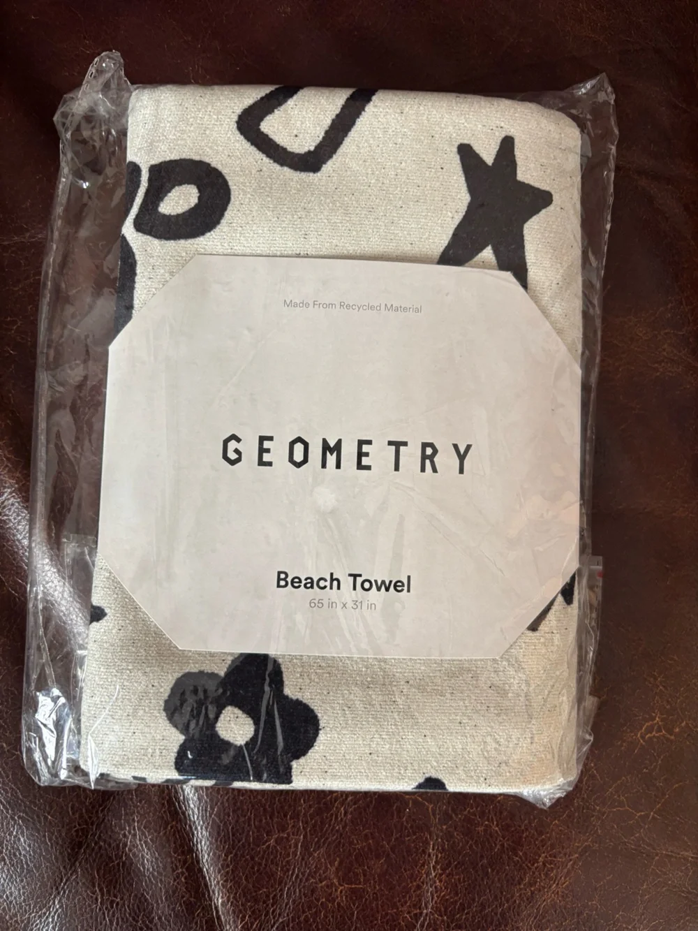 🌊 GEOMETRY Micro-Loop Beach Towel – Quick-Dry, Sand-Resistant (Earth & Sea)